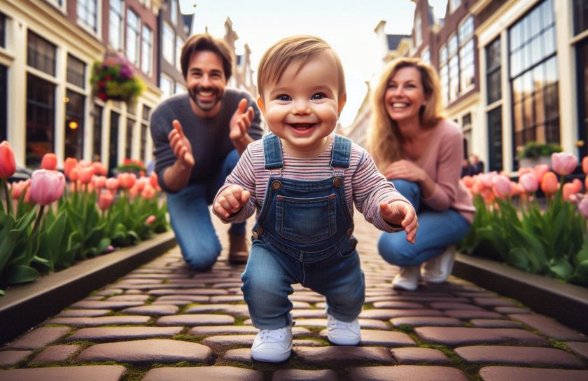 baby leert net lopen